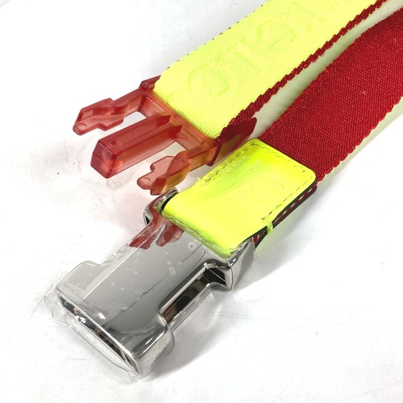 Christian Louboutin Buckle Belt Canvas Men\'s Women\'s Yellow main image 2